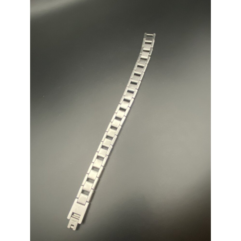 Unisex Open Link Bracelet  Stainless Steel Black Silver 7.75" ID Style Classic - Picture 5 of 8